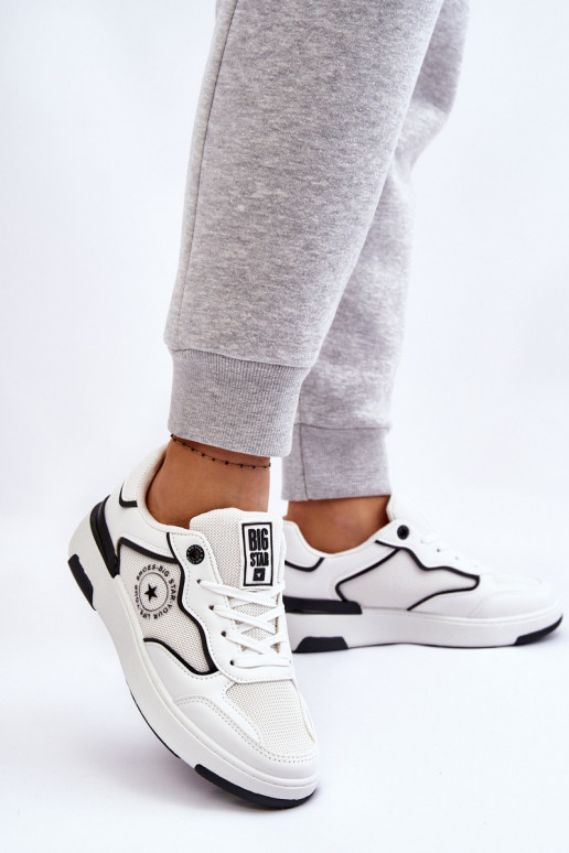 Zapatillas deportivas para mujeres Big Star LL274440 en blanco y negro