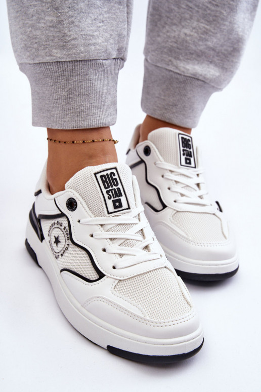 Zapatillas deportivas para mujeres Big Star LL274440 en blanco y negro