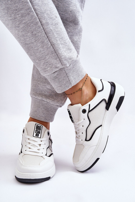 Zapatillas deportivas para mujeres Big Star LL274440 en blanco y negro