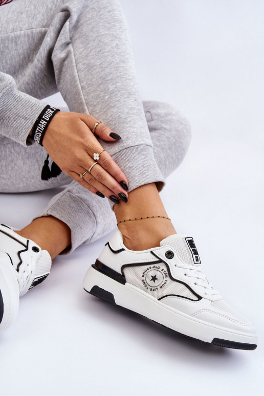 Zapatillas deportivas para mujeres Big Star LL274440 en blanco y negro