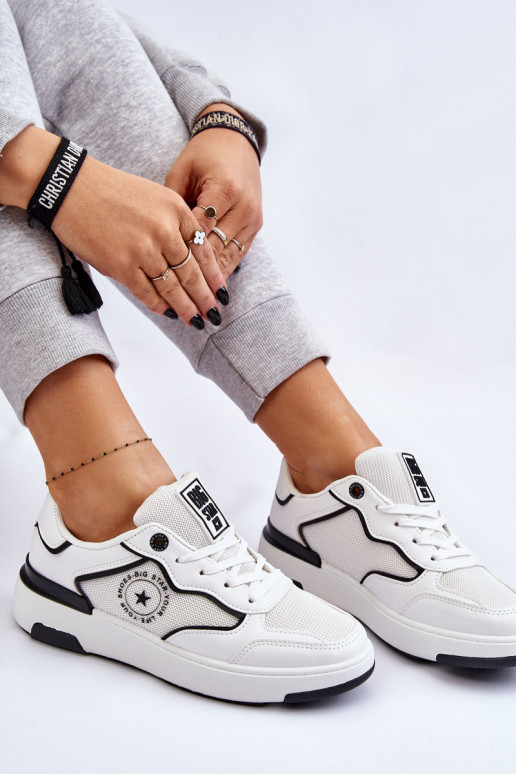 Femenino Estilo deportivo zapatos Big Star LL274440 Blanco-de color negro Femenino Estilo deportivo zapatos Big Star LL274440 Blanco-de color negro