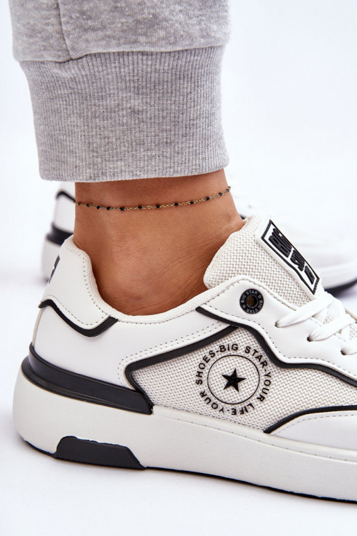 Zapatillas deportivas para mujeres Big Star LL274440 en blanco y negro