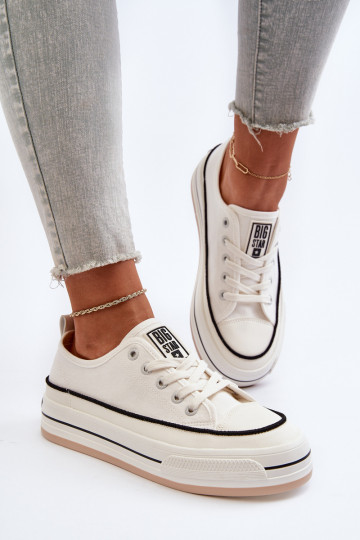 Zapatos de mujer Big Star NN274205 el color blanco