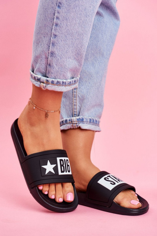 Chanclas para mujeres Big Star en color negro DD274A266