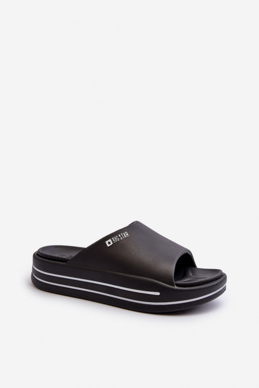 Zuecos de mujer con plataforma Big Star NN274A037 en color negro