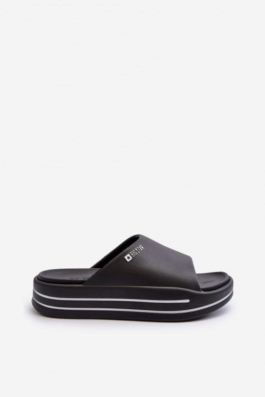 Zuecos de mujer con plataforma Big Star NN274A037 en color negro