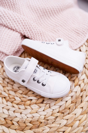 Zapatos de cuero para niños BIG STAR EE374035 en color blanco 2