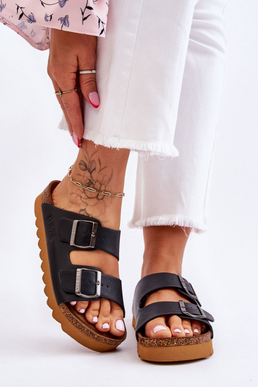 Chanclas clásicas para mujer Big Star LL274477 en color negro