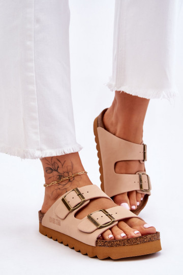 Chanclas clásicas para mujer Big Star LL274478 en color arena 2