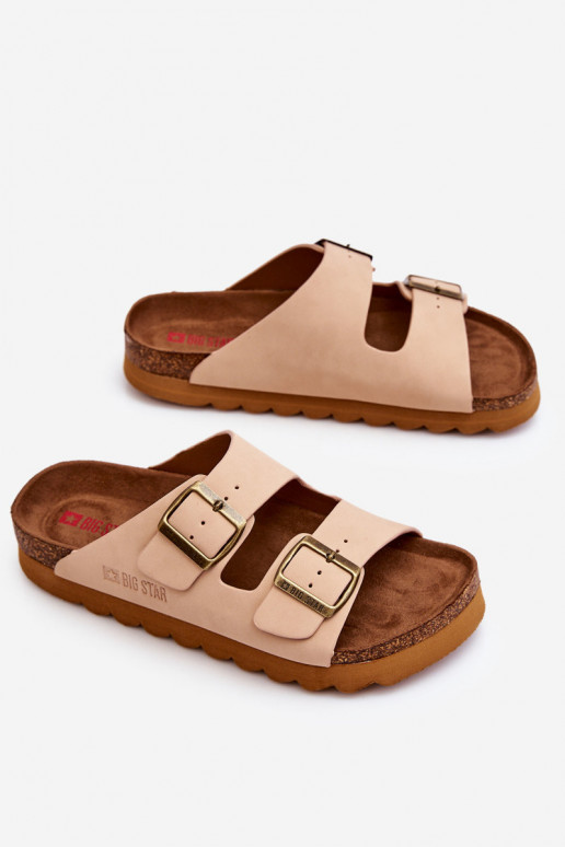 Chanclas clásicas para mujer Big Star LL274478 en color arena