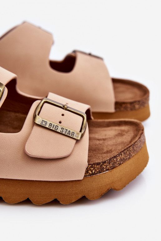 Chanclas clásicas para mujer Big Star LL274478 en color arena