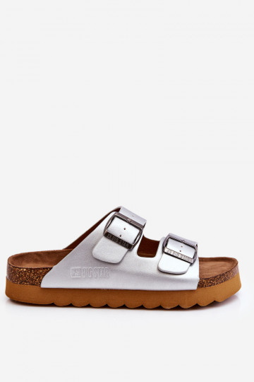 Chanclas clásicas para mujer Big Star LL274476 en color plateado