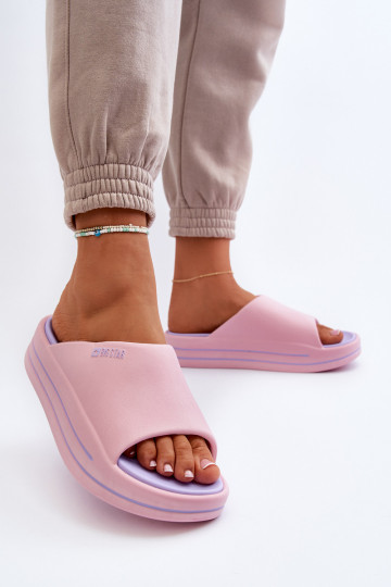 Chanclas de mujer con plataforma Big Star NN274A035 en color rosa