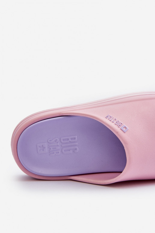 Chanclas de mujer con plataforma Big Star NN274A035 en color rosa
