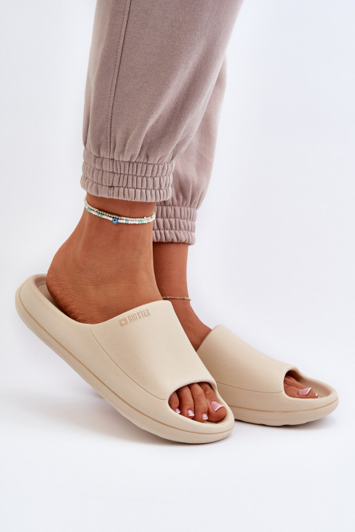 Chanclas de mujer Big Star NN274A040 en color arena