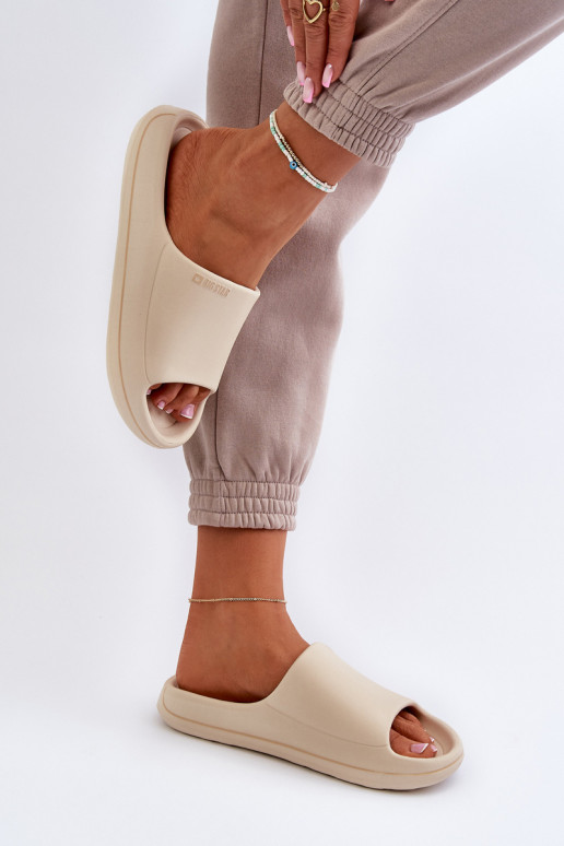 Chanclas de mujer Big Star NN274A040 en color arena