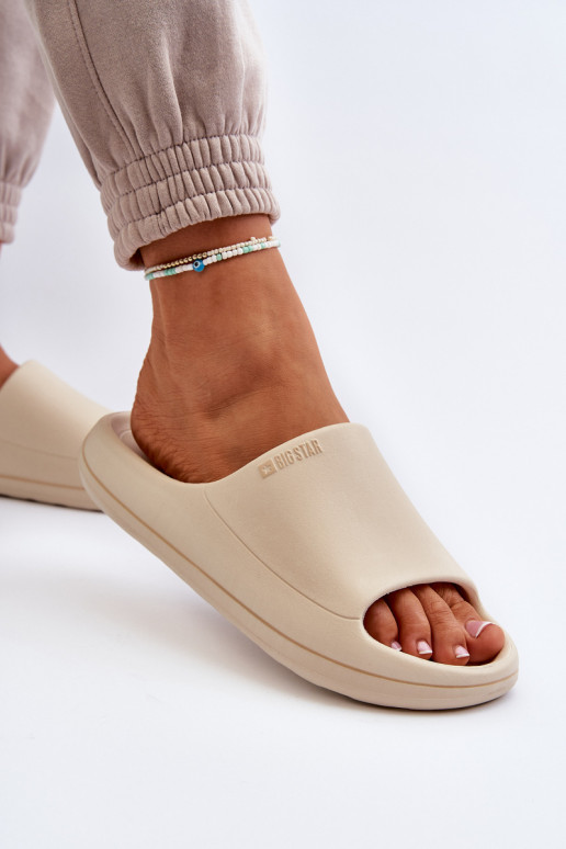 Chanclas de mujer Big Star NN274A040 en color arena