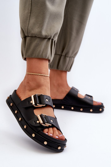 Chanclas para mujer con plataforma Big Star NN27402 negras