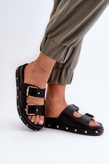Chanclas para mujer con plataforma Big Star NN27402 negras 2