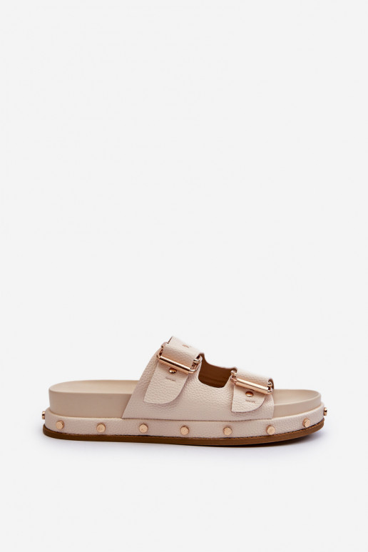 zapatillas de mujer con una plataforma Big Star NN274083 beige