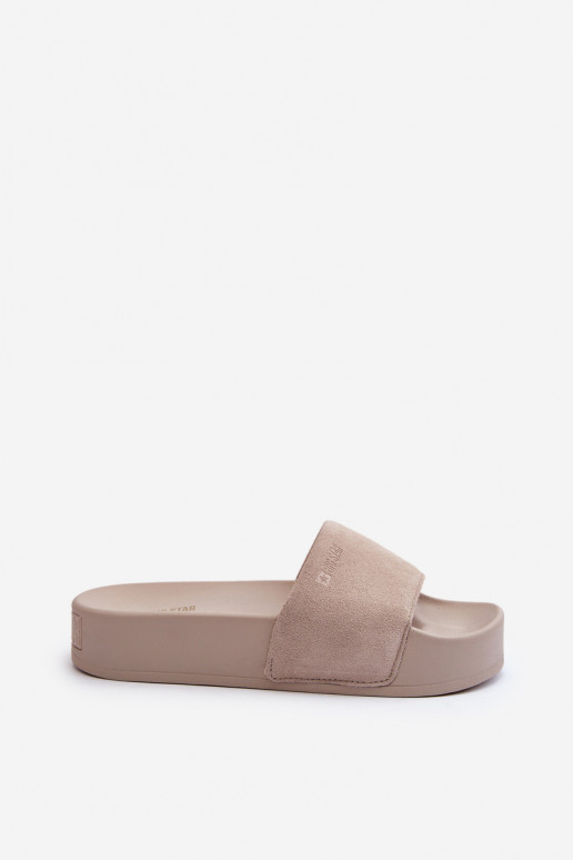 Femenino Zapatillas con una plataforma de gamuza Big Star NN274A671 beige