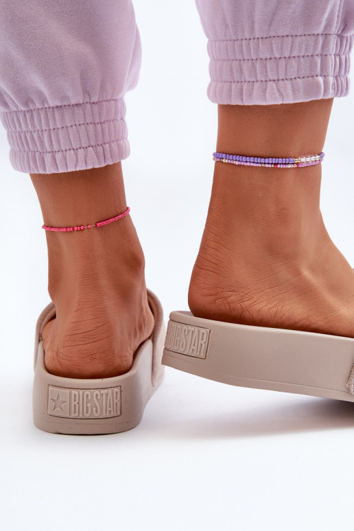 Femenino Zapatillas con una plataforma de gamuza Big Star NN274A671 beige