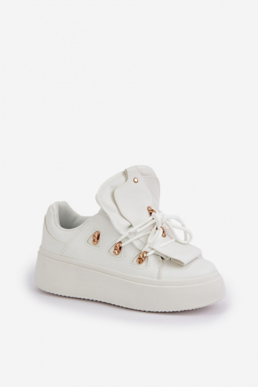 Zapatillas modelo zapatos. Femenino con una plataforma el color blanco Dolistana Zapatillas modelo zapatos. Femenino con una plataforma el color blanco Dolistana