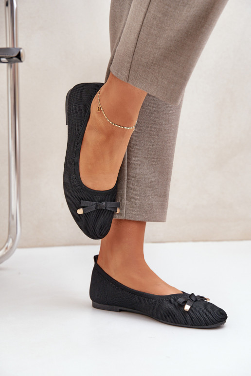 red bailarinas con cintas de color negro Bianila red bailarinas con cintas de color negro Bianila