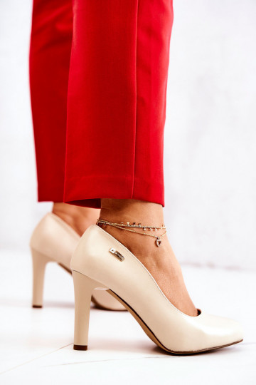 Zapatos de tacón alto Sergio Leone beige Campbell 2