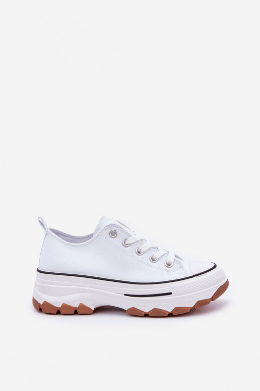 Bajo Zapatos de ocio con una plataforma el color blanco AradAin