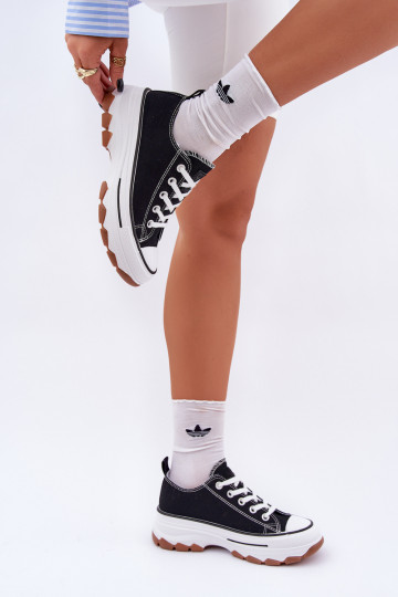 Bajo Zapatos de ocio con una plataforma de color negro AradAin