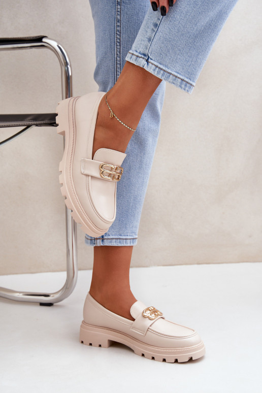 mocasines de mujer Ze color doradom Detalem beige Trionna mocasines de mujer Ze color doradom Detalem beige Trionna