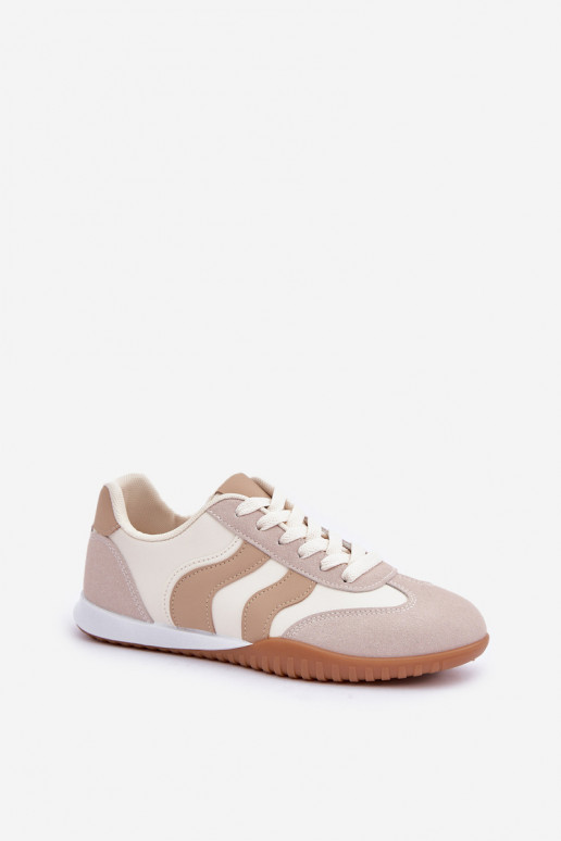 Zapatillas clásicas Femenino de cuero ecológico beige Tiene queretina