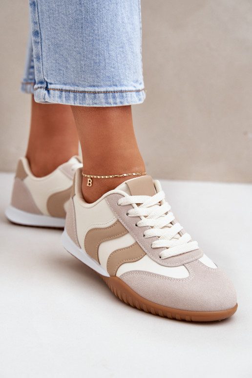 Zapatillas clásicas Femenino de cuero ecológico beige Tiene queretina
