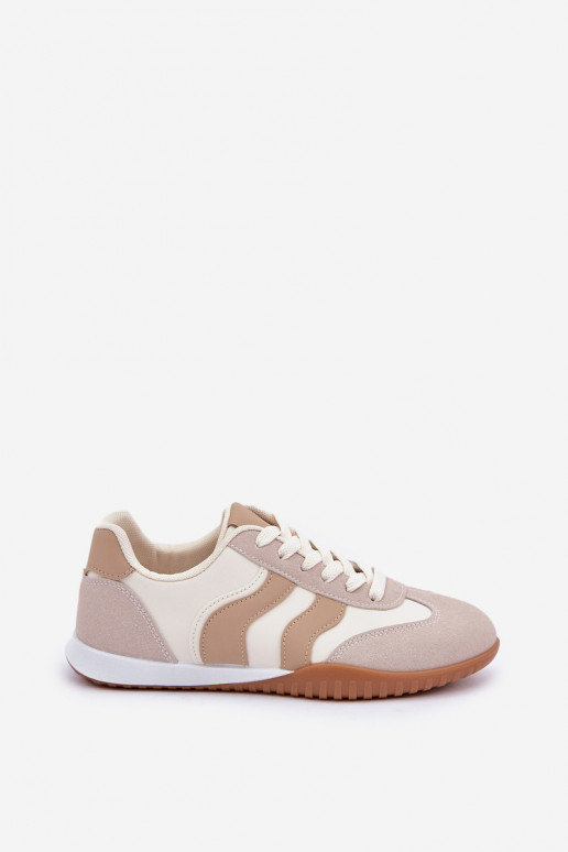 Zapatillas clásicas Femenino de cuero ecológico beige Tiene queretina