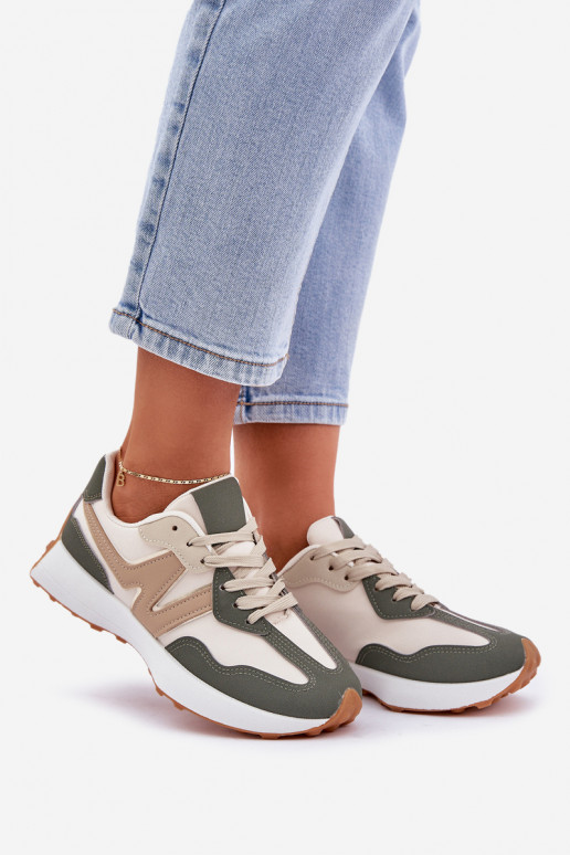 zapatillas Zapatillas modelo zapatos. Femenino beige-color verde Britma