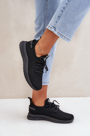 red Un modelo convincente zapatillas Femenino de color negro Harice