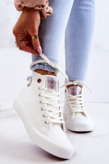 Femenino zapatos de ocio con suela Cross Jeans JJ2R4056C el color blanco