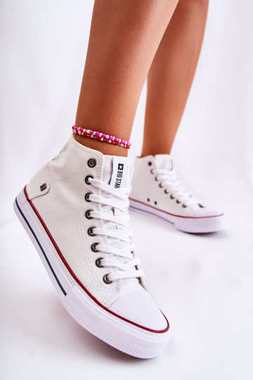 Zapatos de mujer casual con caña Big Star DD274332 blancos 2