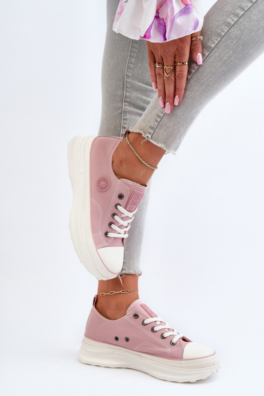 Zapatos de mujer con suelas masivas de moda Big Star NN274129 color rosa Zapatos de mujer con suelas masivas de moda Big Star NN274129 color rosa