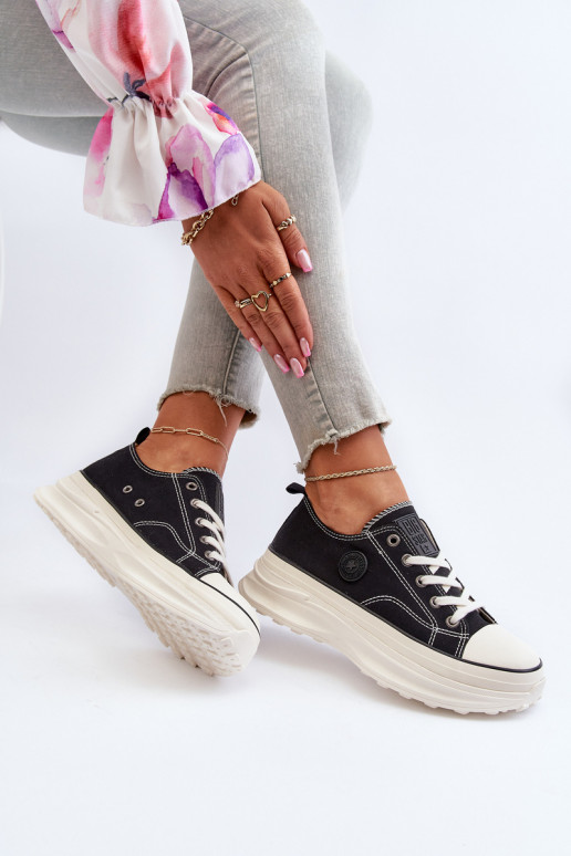 Zapatos de mujer con suelas masivas de moda Big Star NN274125 de color negro Zapatos de mujer con suelas masivas de moda Big Star NN274125 de color negro