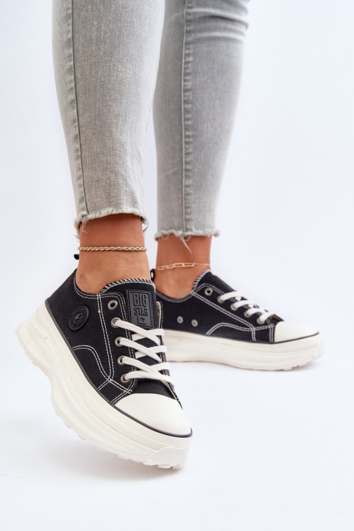 Zapatos de mujer con suelas masivas de moda Big Star NN274125 de color negro Zapatos de mujer con suelas masivas de moda Big Star NN274125 de color negro