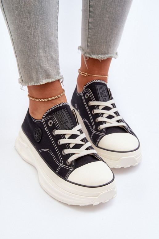 Zapatos de mujer con suelas masivas de moda Big Star NN274125 de color negro Zapatos de mujer con suelas masivas de moda Big Star NN274125 de color negro