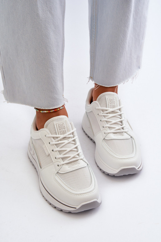 Zapatillas modelo zapatos. Femenino Big Star NN274A089 el color blanco Zapatillas modelo zapatos. Femenino Big Star NN274A089 el color blanco