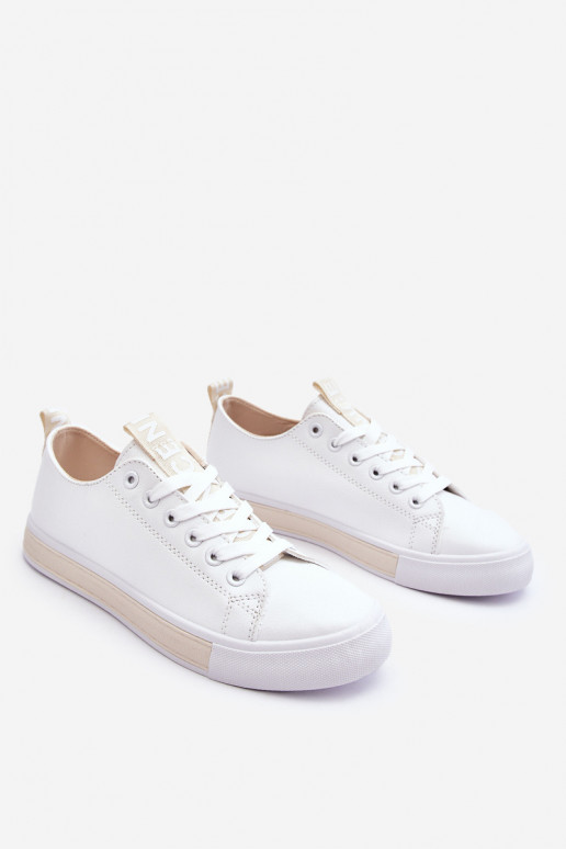 Zapatillas modelo clásico. Blanco-beige Ville Zapatillas modelo clásico. Blanco-beige Ville