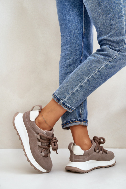 Zapatillas de ante color arena Zapatillas de ante color arena