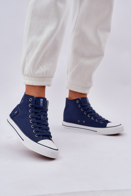 Femenino zapatos de ocio con suela Big Star DD274333 azul oscuro
