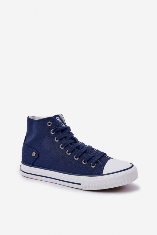 Femenino zapatos de ocio con suela Big Star DD274333 azul oscuro
