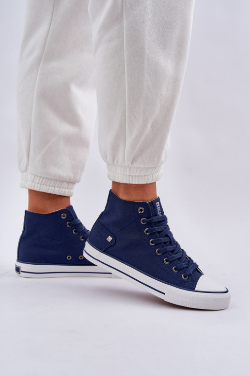 Femenino zapatos de ocio con suela Big Star DD274333 azul oscuro