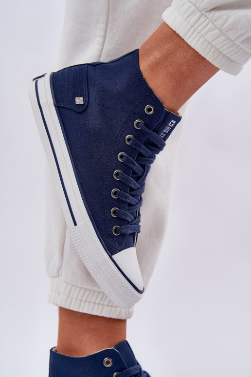 Femenino zapatos de ocio con suela Big Star DD274333 azul oscuro